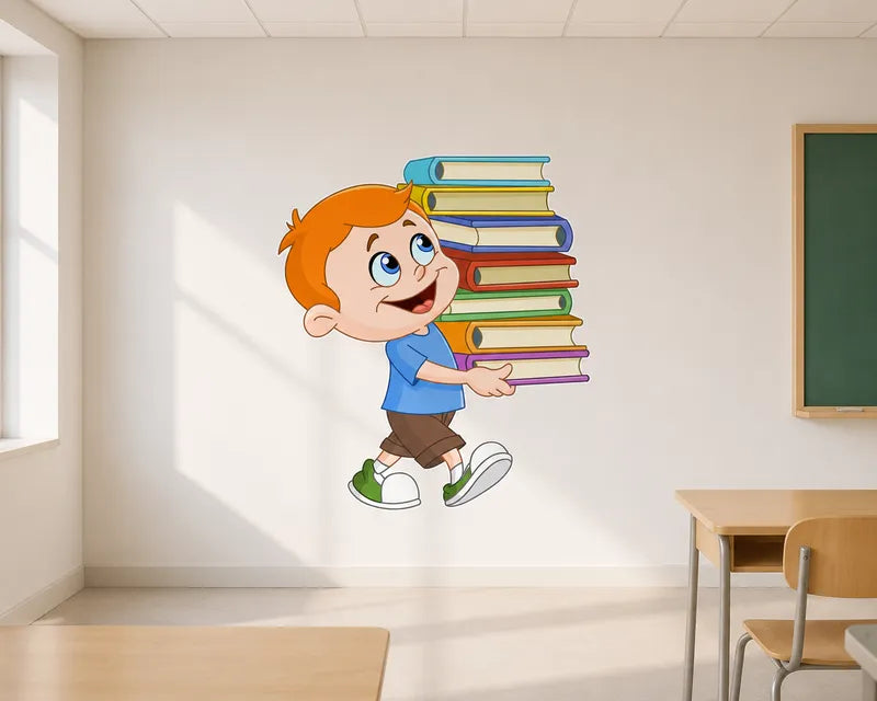 Smart Boy with Books