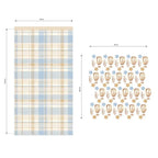 Plaid Wall Panels + Hot Air Balloon Wall Decals
