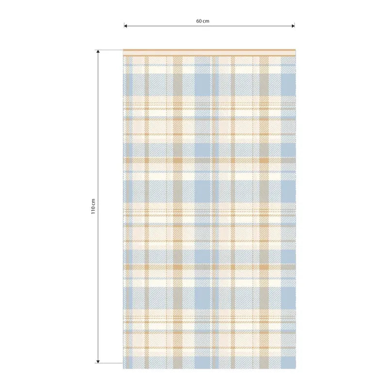 Plaid Wall Panels + Hot Air Balloon Wall Decals