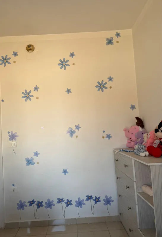 Blue Flower Wall Decal