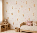 Hot Air Balloon Wall Decal Set - pink