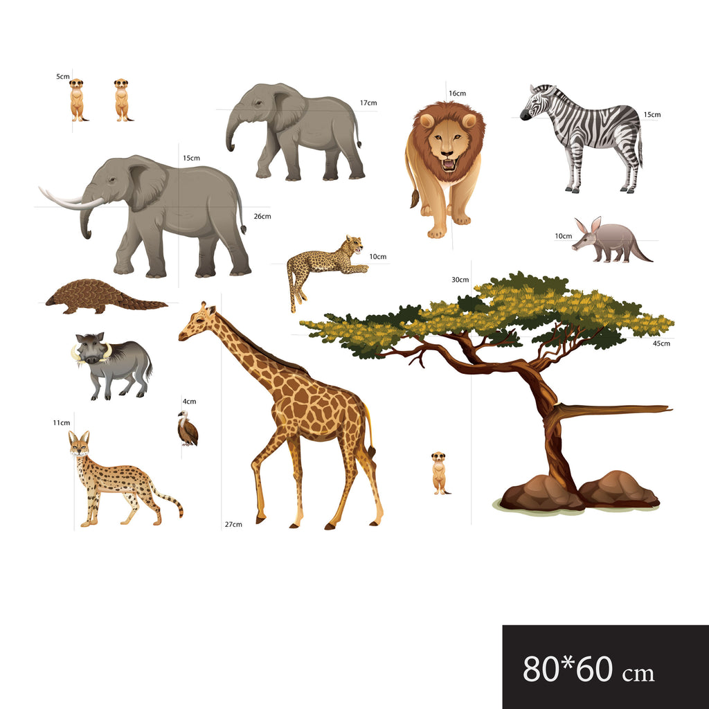 African Animals Wall Stickers