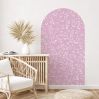 Blush Botanical Arch Wall Decal