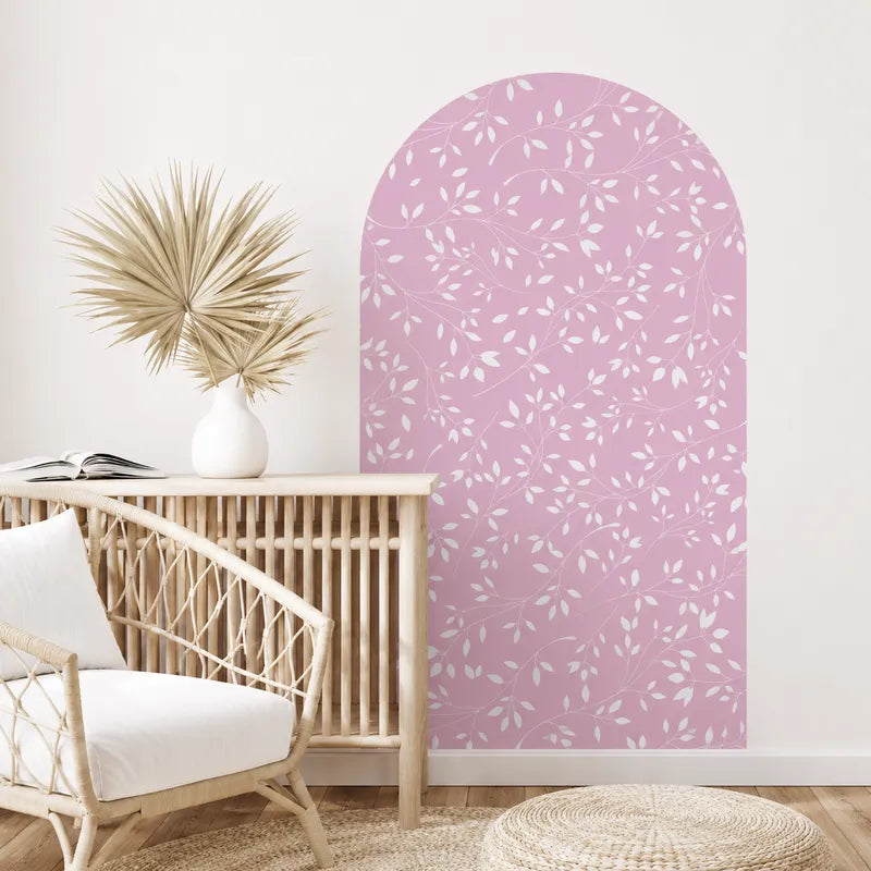 Blush Botanical Arch Wall Decal