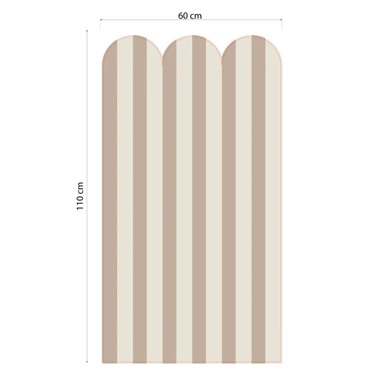 Beige Curly Stripe Sticker