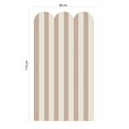 Beige Curly Stripe Sticker