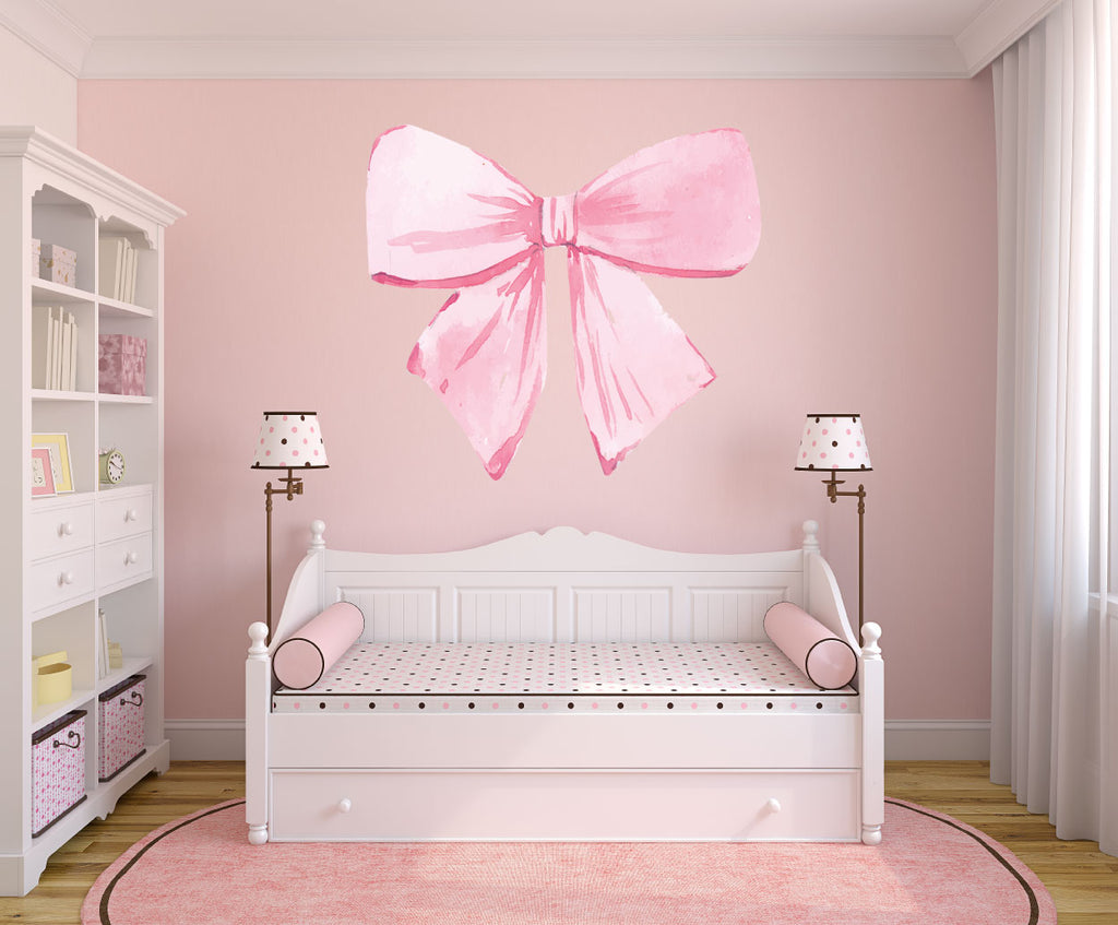 Pink Bow Wall Decal for Girls Room