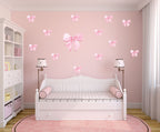 Pink Bow Wall Decal for Girls Room