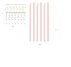 Pink Butterfly Flower Wall Decals