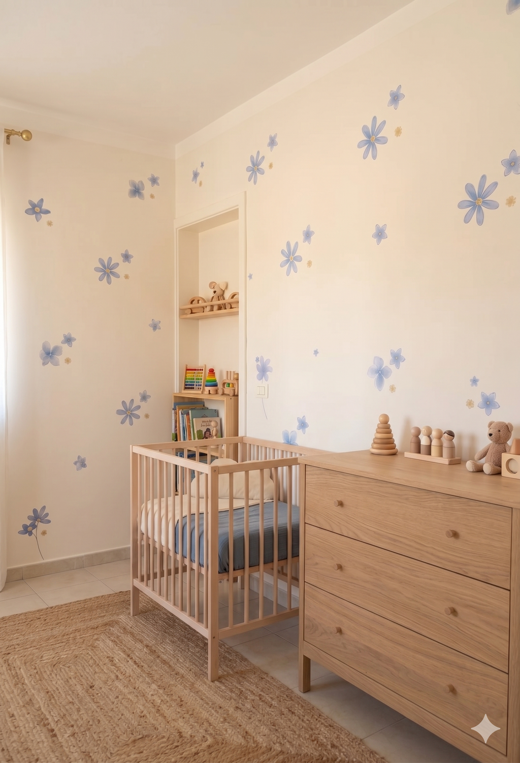 Blue Flower Wall Decal