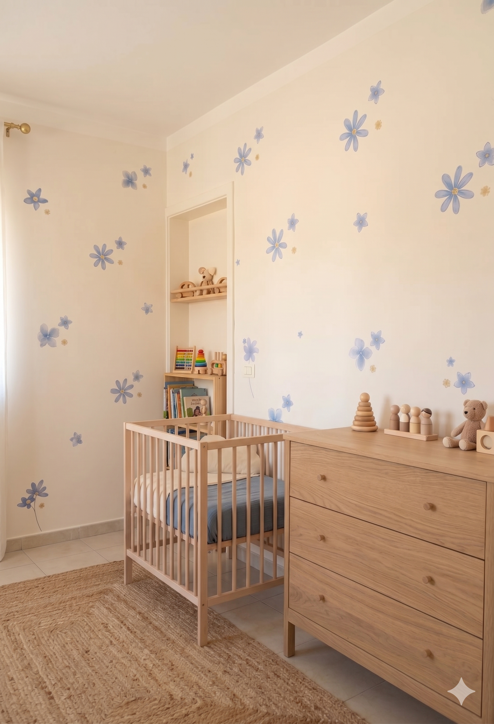 Blue Flower Wall Decal