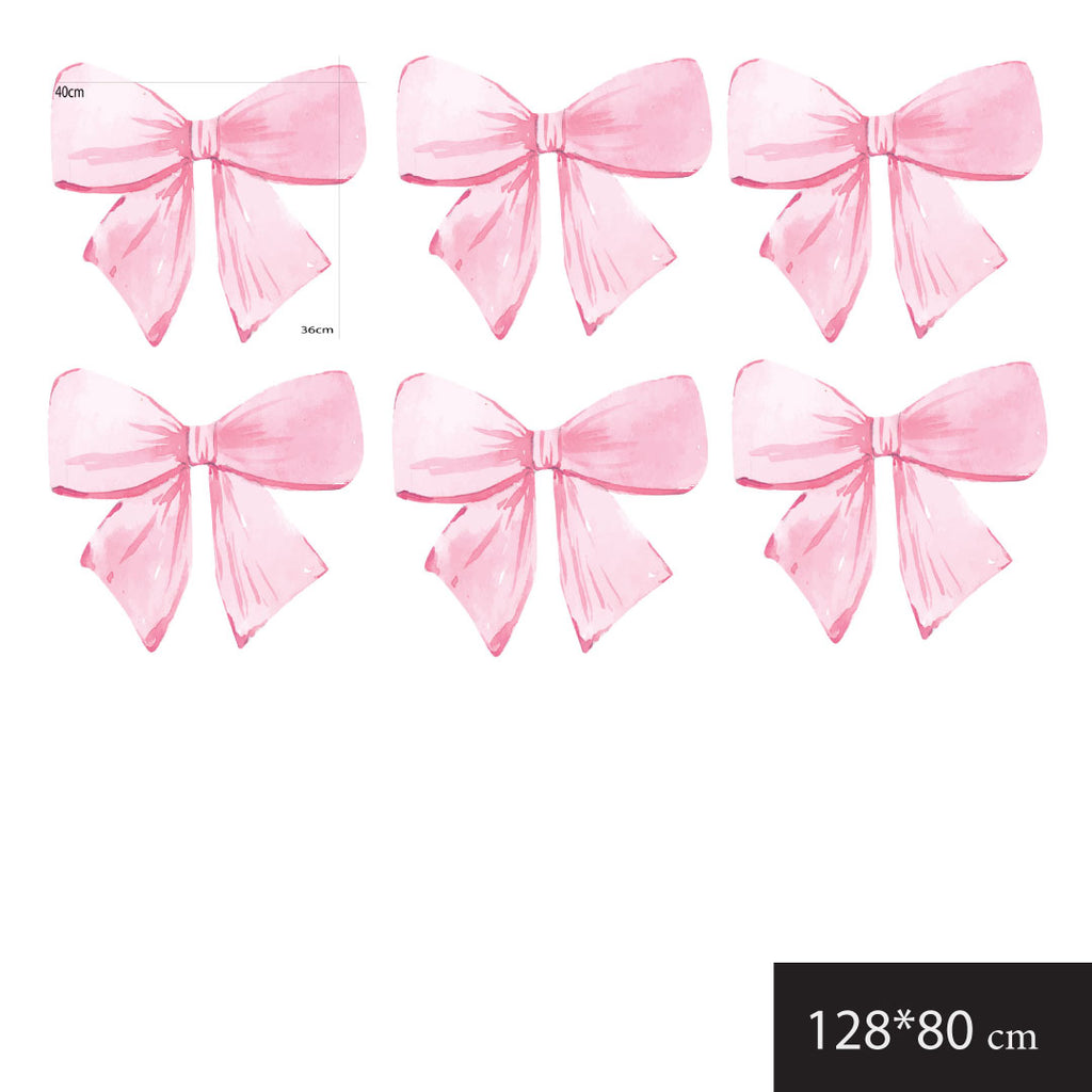 Pink Bow Wall Decal for Girls Room