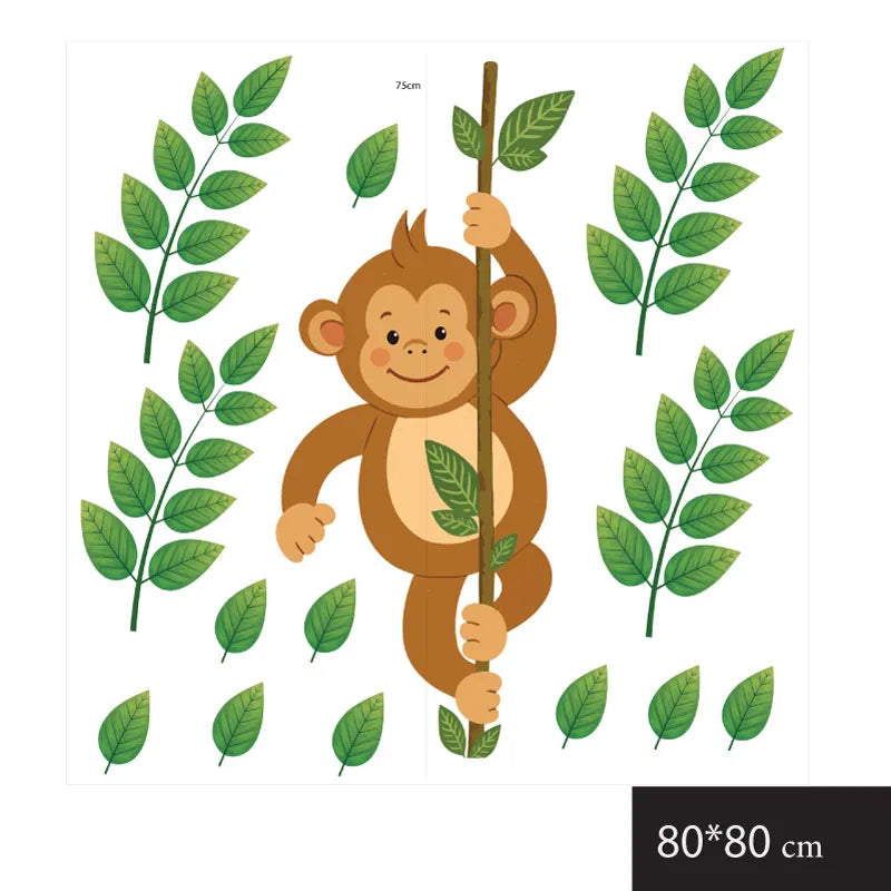 Monkey Wall Decal for Kids Room