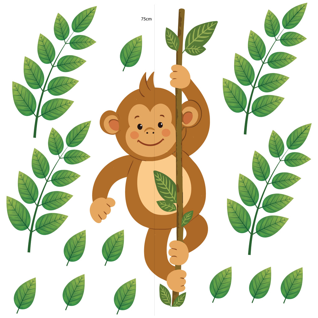 Monkey Wall Decal for Kids Room