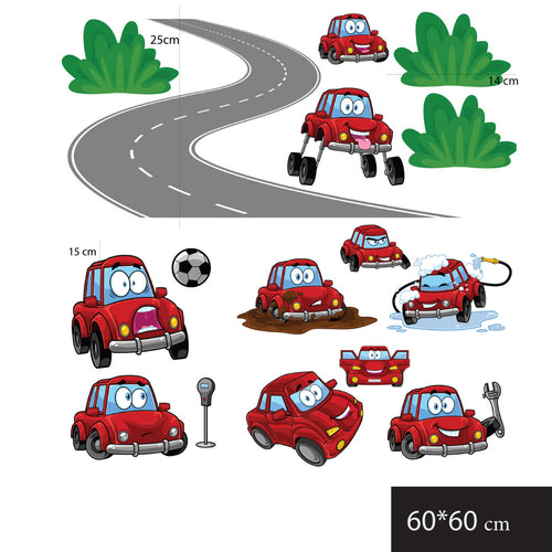 Cute Cars Wall Decal Set