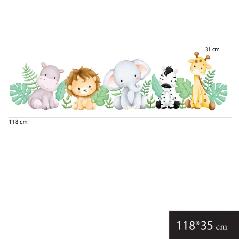 Safari Animals Wall Decal Set