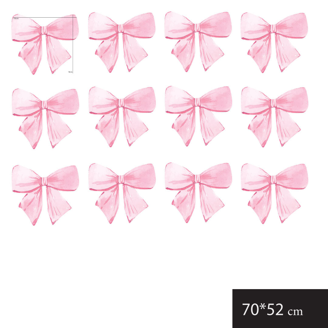 Pink Bow Wall Decal for Girls Room