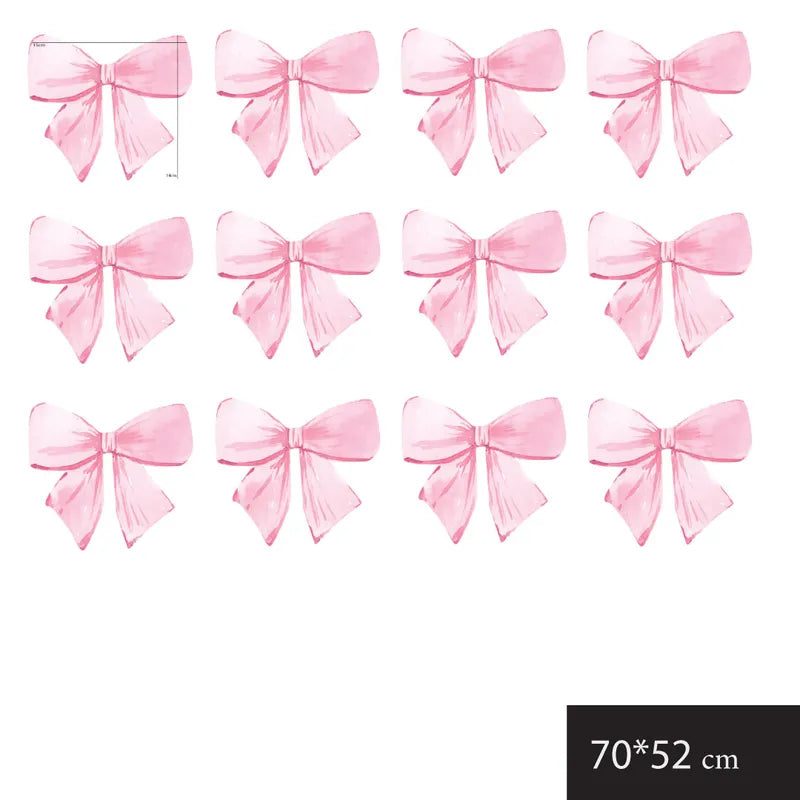 Pink Bow Wall Decal for Girls Room