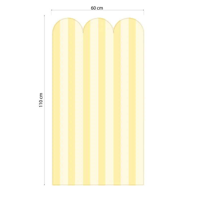 Yellow Curly Stripe Sticker