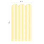 Yellow Curly Stripe Sticker