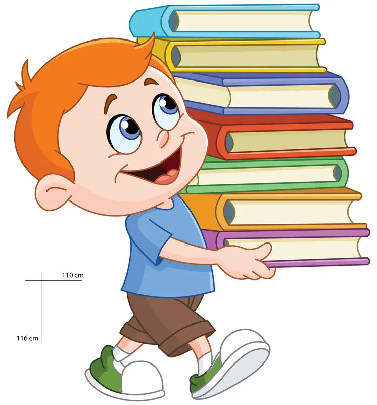 Smart Boy with Books